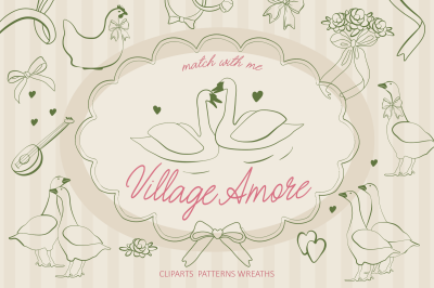 Village Amore - vintage rural set. Wedding style