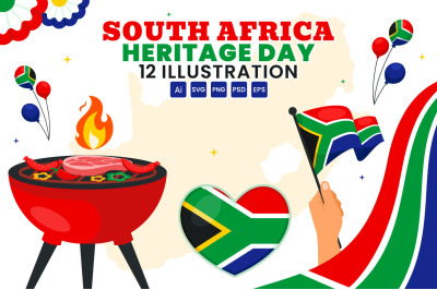 12 Heritage Day South Africa Illustration