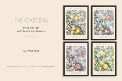 &quot;THE GARDENS&quot; RETRO POSTERS