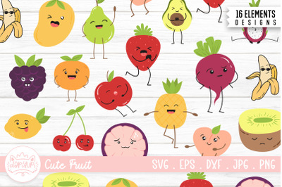 Cute Funny Fruit Character Illustration