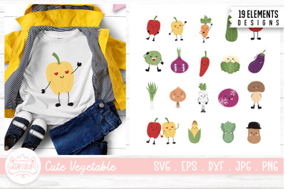 Cute Vegetable Character Illustration