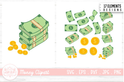 Money Illustration Clipart Bundle