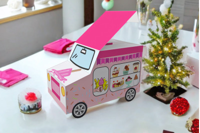 Ice Cream truck favor - 3d papercraft