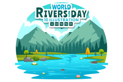 10 World River Day Illustration