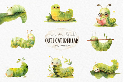 Cute caterpillar clipart