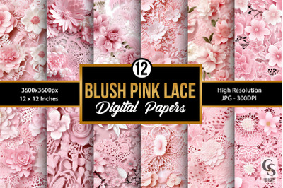 Blush Pink Lace Seamless Patterns