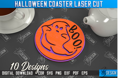 Halloween Coaster | Cup Coasters Template | Halloween Party | CNC