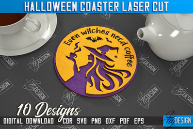 Halloween Coaster | Cup Coasters Template | Halloween Party | CNC