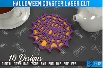 Halloween Coaster | Cup Coasters Template | Halloween Party | CNC