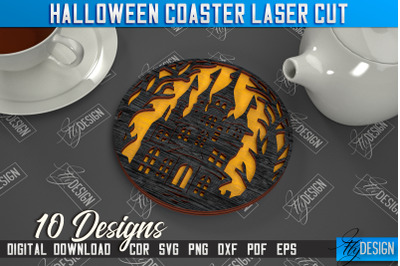 Halloween Coaster | Cup Coasters Template | Halloween Party | CNC&nbsp;