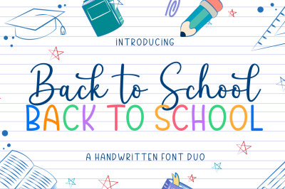 Back To School Font Duo