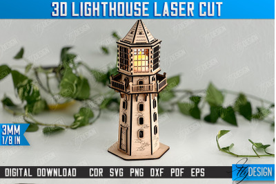 3D Lighthouse | Tower Model | Marine Design | CNC File