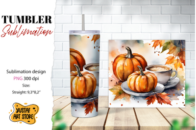 Fall tumbler wrap. Fall coffee sublimation. Coffee tumbler