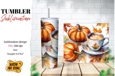 Fall tumbler wrap. Fall coffee sublimation. Coffee tumbler