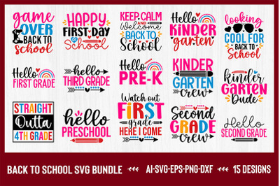 Back To School Svg Design Bundle