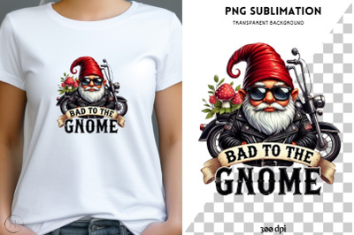 Bad to the Gnome PNG Image for Crafting, Card Making &amp; Tshirt Designs,