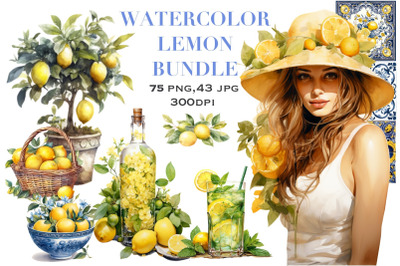 Watercolour lemon bundle