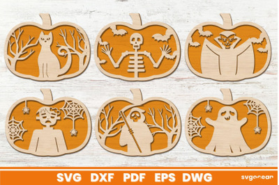 Halloween Pumpkins Laser Cut Bundle