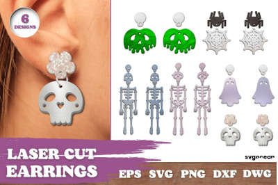 Halloween Earrings Laser Cut