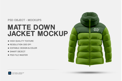 Matte Down Jacket Mockup