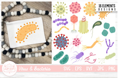 Virus and Bacteria Clipart Bundle