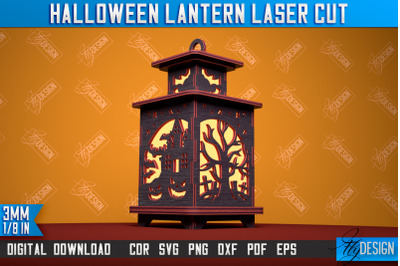 Halloween Lantern | 3D Shadow Lantern | Lantern Template | CNC File