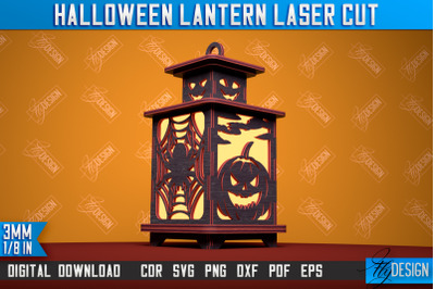 Halloween Lantern | 3D Shadow Lantern | Lantern Template | CNC File