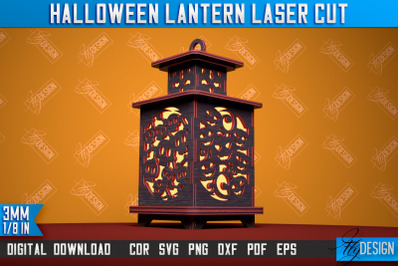 Halloween Lantern | 3D Shadow Lantern | Lantern Template | CNC File