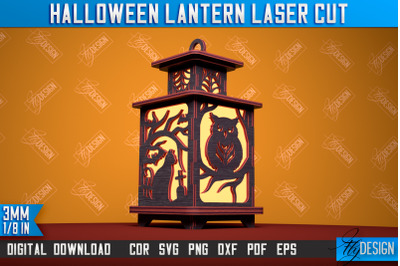 Halloween Lantern | 3D Shadow Lantern | Lantern Template | CNC File