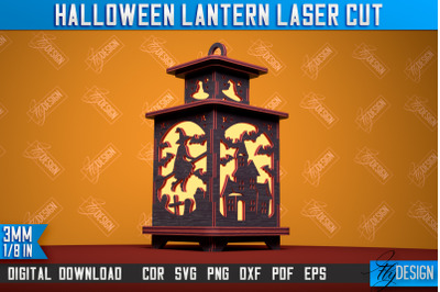 Halloween Lantern | 3D Shadow Lantern | Lantern Template | CNC File