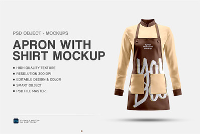 Apron With Shirt Mockup