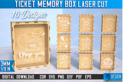 Ticket&nbsp;Memory Box Bundle | Favorite Moments | CNC File