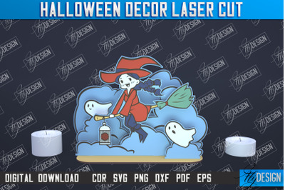 Halloween Decor | 3D Halloween Scene | Multilayered Design | CNC File