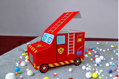 Fire truck favor - 3d papercraft