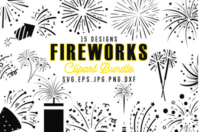 Firework Silhouette SVG Bundle