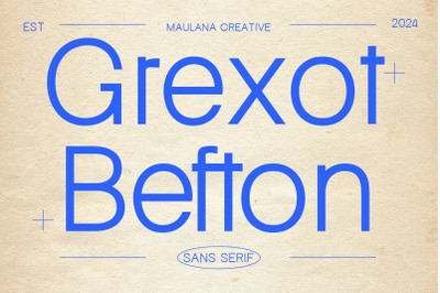 Grexot Befton Sans Serif Display Font