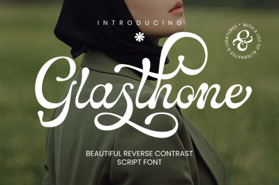 Glasthone Calligraphy font