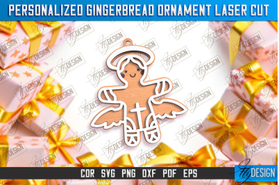 Gingerbread Ornament | Holiday Dcor | Gingerbread Man | CNC File