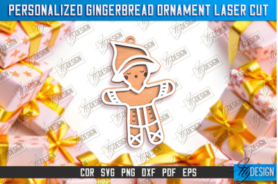 Gingerbread Ornament | Holiday Dcor | Gingerbread Man | CNC File