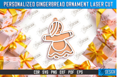 Gingerbread Ornament | Holiday Dcor | Gingerbread Man | CNC File