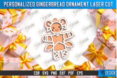 Gingerbread Ornament | Holiday Dcor | Gingerbread Man | CNC File