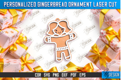 Gingerbread Ornament | Holiday Dcor | Gingerbread Man | CNC File