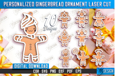 Gingerbread Ornament Bundle | Holiday Dcor | Gingerbread Man | CNC