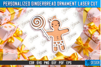 Gingerbread Ornament | Holiday Dcor | Gingerbread Man | CNC File