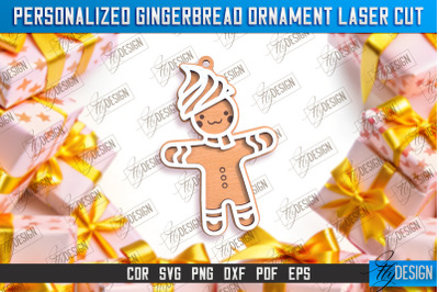 Gingerbread Ornament | Holiday Dcor | Gingerbread Man | CNC File