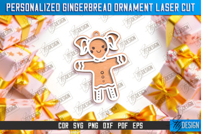 Gingerbread Ornament | Holiday Dcor | Gingerbread Man | CNC File