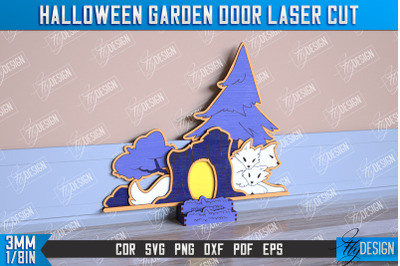 Halloween Garden Door | Haunted House | Halloween Decorations | CNC