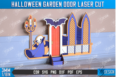 Halloween Garden Door | Haunted House | Halloween Decorations | CNC