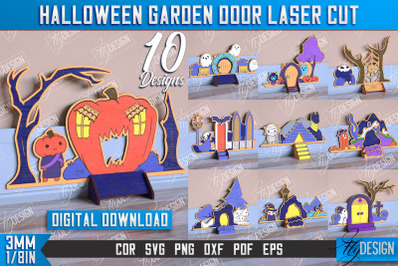 Halloween Garden Door Bundle | Magic Door | Haunted House | CNC File