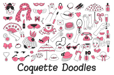 Coquette Doodles PNG Clipart